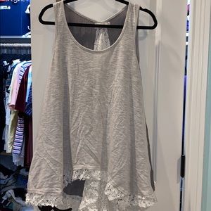 BOUTIQUE lace tie back blouse